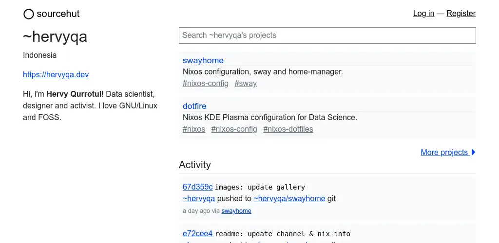 Hervyqa’s SourceHut